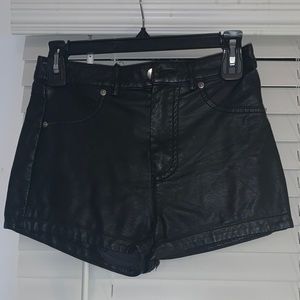 Faux Leather Shorts